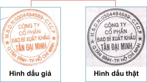 hình phạt cho hành vi khắc dấu giả